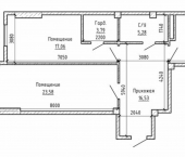 2-комн, 86кв м, этаж 5/9 ул Эльбрусская, 34