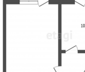 1-комн, 37кв м, этаж 3/4 Баксанское шоссе, 1Г