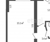 1-комн, 28кв м, этаж 4/5 улица Свободы, 246 к6
